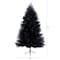 6ft. Artificial Halloween Black Pampas Grass Christmas Tree